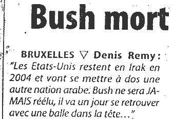 Bush en sera JAMAIS réélu