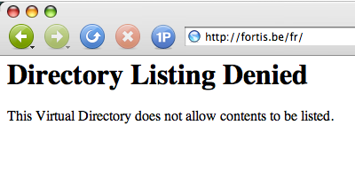 directory listing denied : FAIL