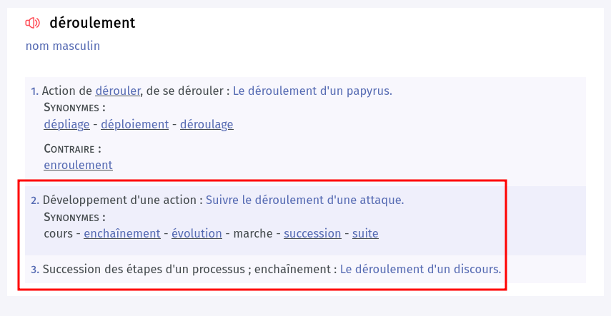 Développement d'une action : Suivre le déroulement d'une attaque. class=